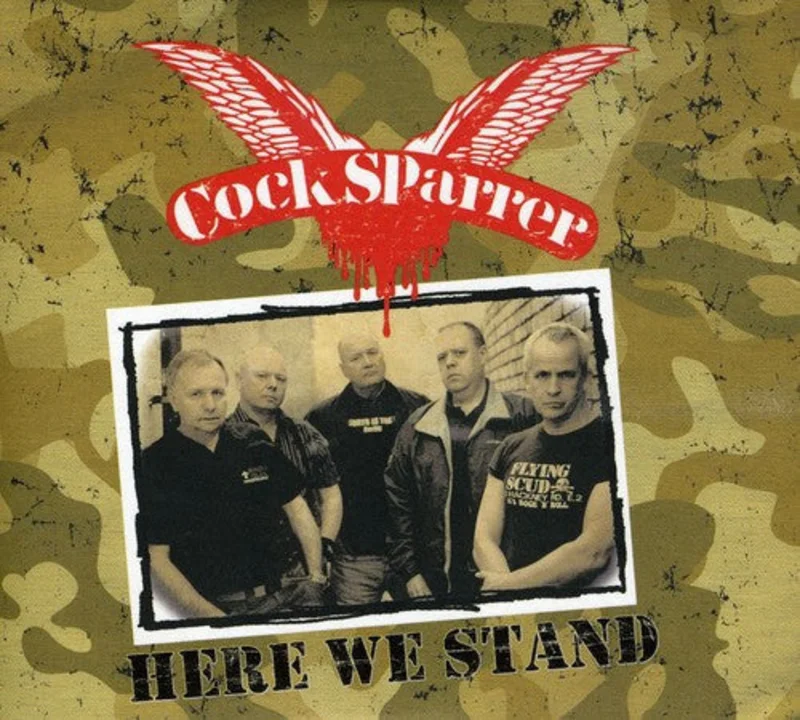 COCK SPARRER 'HERE WE STAND' LP - CLEAR/BLACK/SPLATTER
