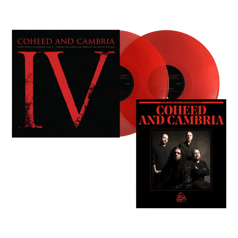 COHEED AND CAMBRIA GOOD APOLLO I'M BURNING STAR IV VOLUME ONE: FROM FEAR THROUGH THE EYES OF MADNESS 2LP + SPECIAL COLLECTOR'S EDITION DELUXE MAGAZINE - EXCLUSIVE - LTD. 1000 - TRANSLUCENT RUBY