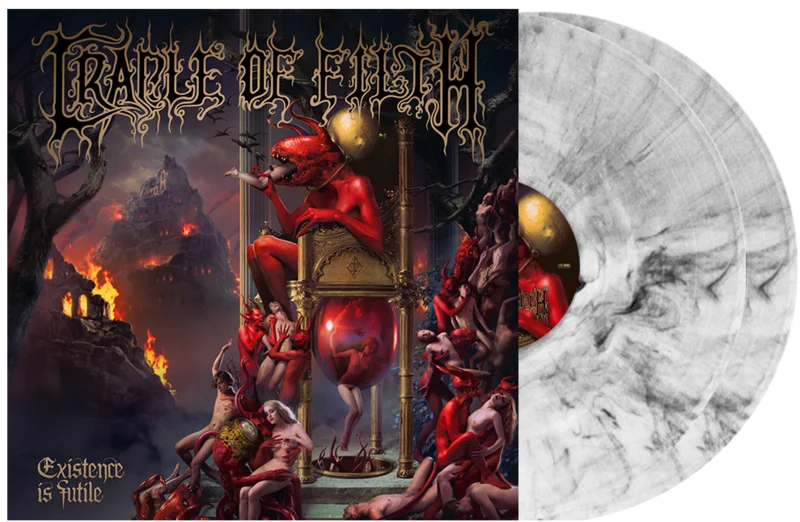 CRADLE OF FILTH EXISTENCE IS FUTILE 2LP - EXCLUSIVE - LTD. 400 - BLACK/WHITE/MARBLE