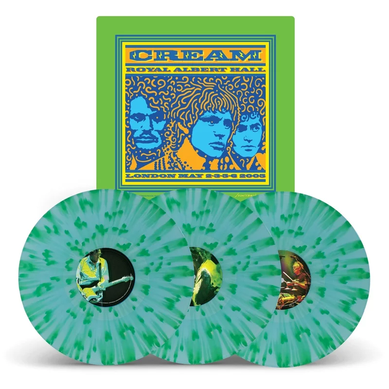 CREAM - ROYAL ALBERT HALL: LONDON MAY 2-3-5-6 2005 - LIMITED EDITION - LIGHT BLUE & NEON GREEN SPLATTER COLOR -3-LP - VINYL LP