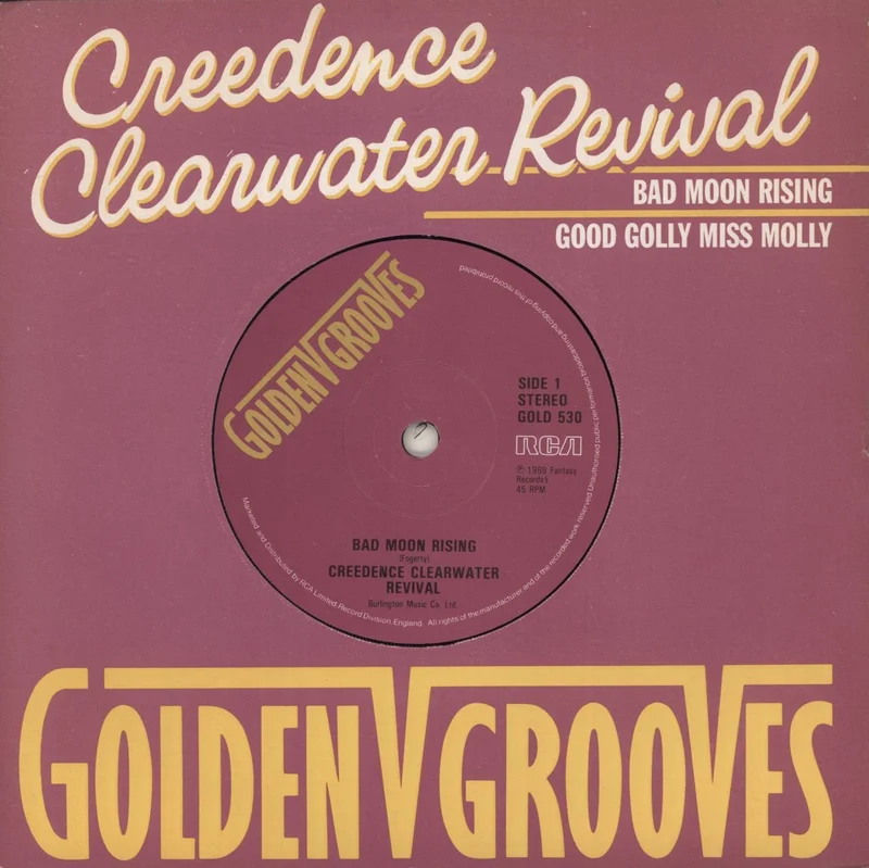 Creedence Clearwater Revival Bad Moon Rising UK 7" vinyl