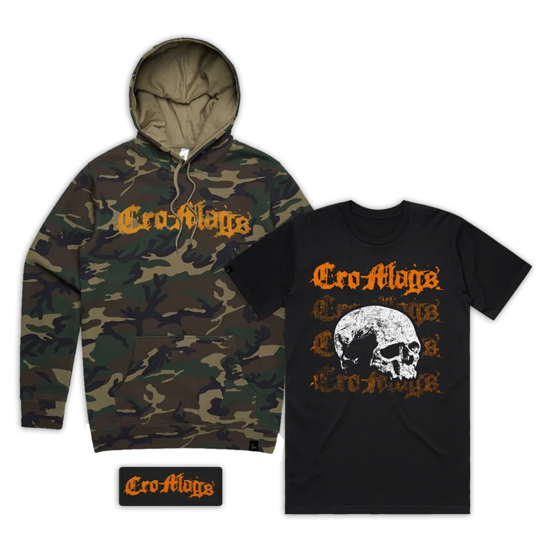 CRO-MAGS LIMITED EDITION NUMBERED HOODIE + T-SHIRT & PATCH BUNDLE