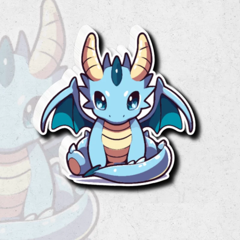 Cute Dragon pokmon - Glossy vinyl sticker