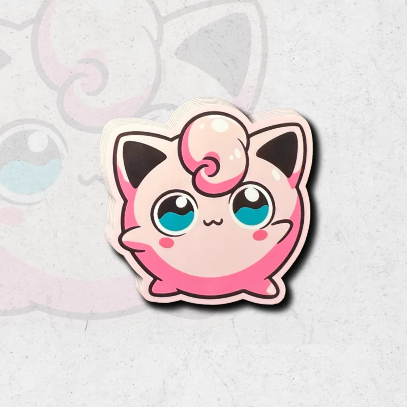 cute JigglyPuff pokmon - Glossy vinyl sticker