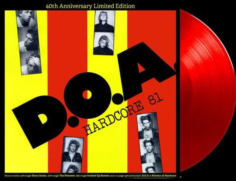 D.O.A. 'HARDCORE 81' 40TH ANNIVERSARY LP - RED