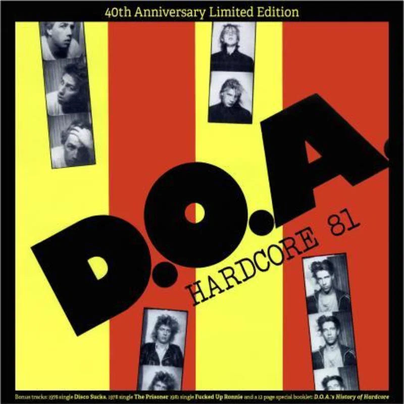 D.O.A. 'HARDCORE 81' 40TH ANNIVERSARY LP