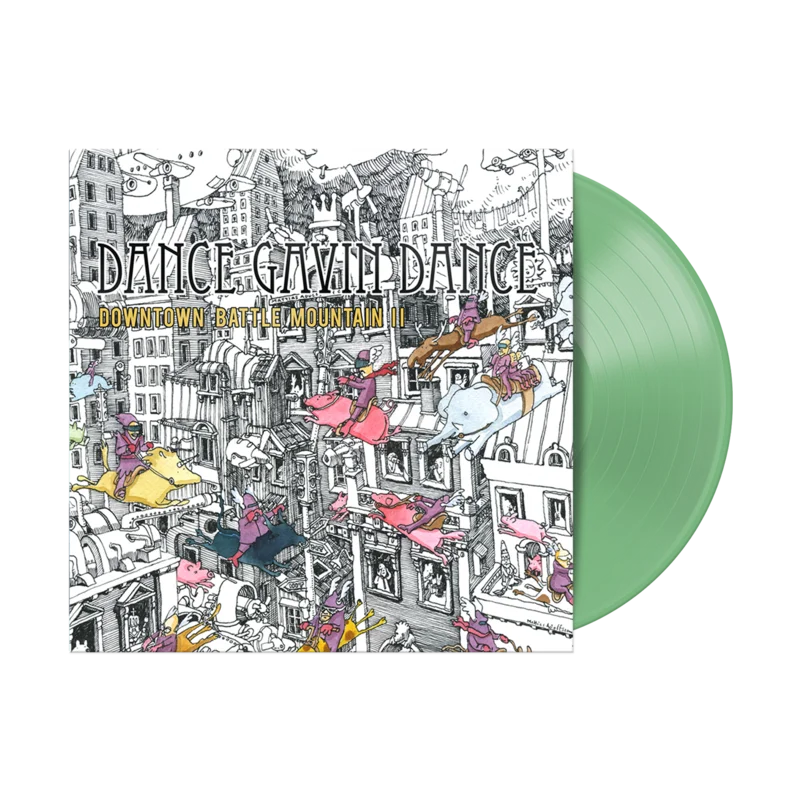 DANCE GAVIN DANCE 'DOWNTOWN BATTLE MOUNTAIN II' LP - EXCLUSIVE - LTD. 500 - KELLY GREEN