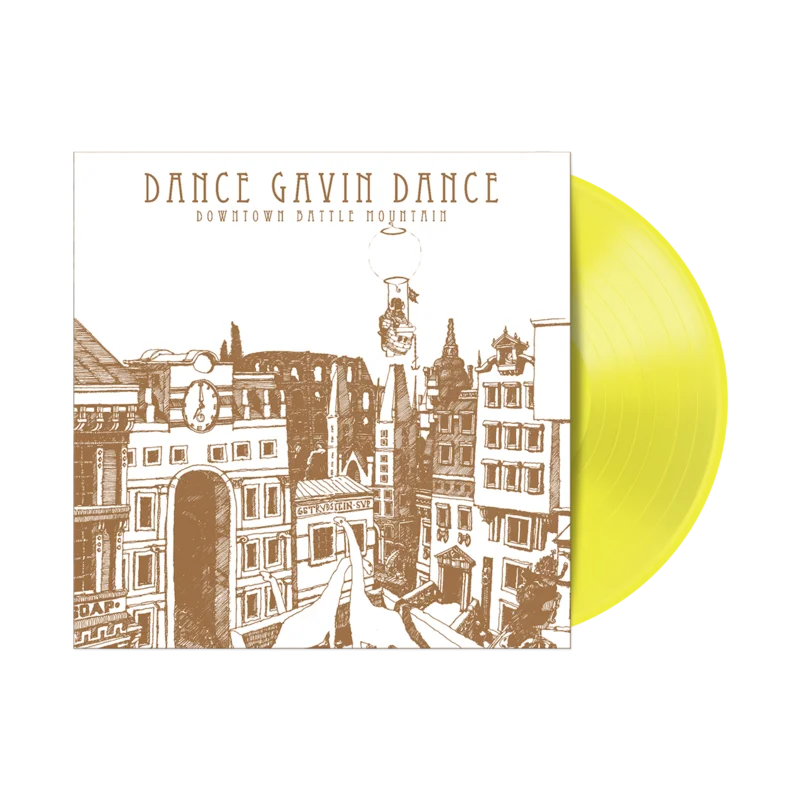 DANCE GAVIN DANCE 'DOWNTOWN BATTLE MOUNTAIN' LP - EXCLUSVIE - LTD. 500 - NEON YELLOW