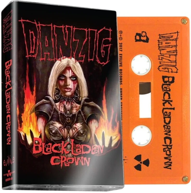 DANZIG 'BLACK LADEN CROWN' CASSETTE - ORANGE