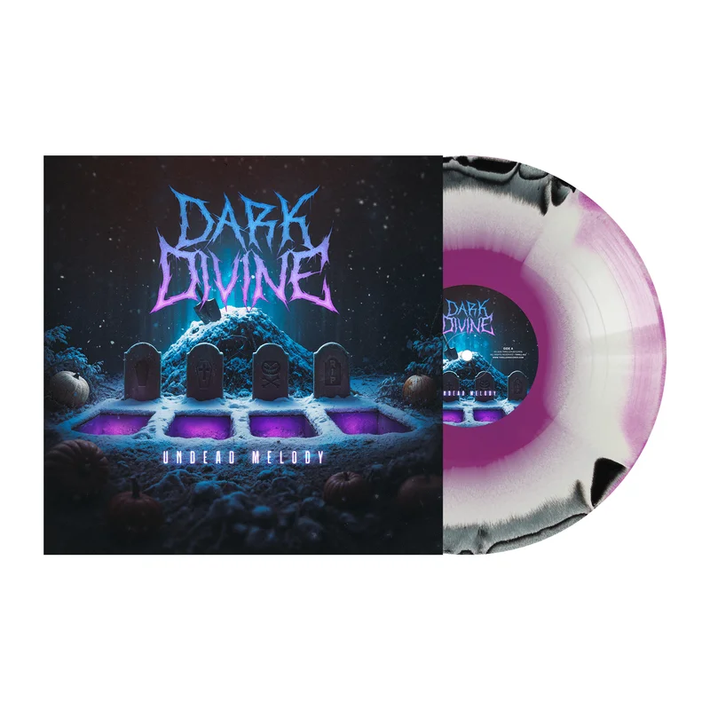 DARK DIVINE UNDEAD MELODY LP (Limited Edition  Only 400 Made, Black, White & Purple Smush Vinyl)