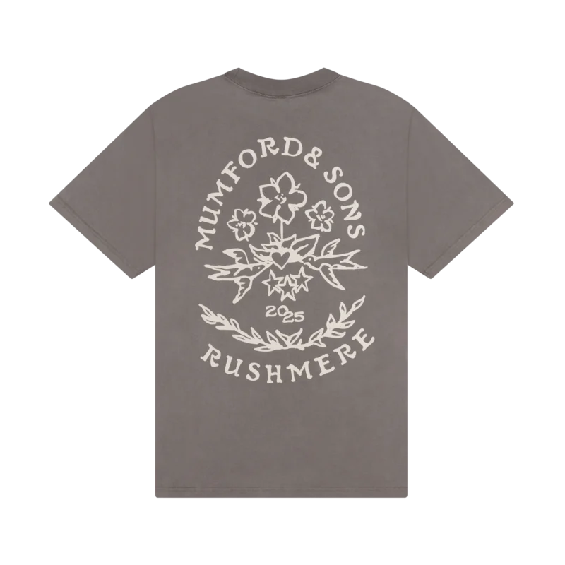 Dark Grey Stamp Print T-Shirt
