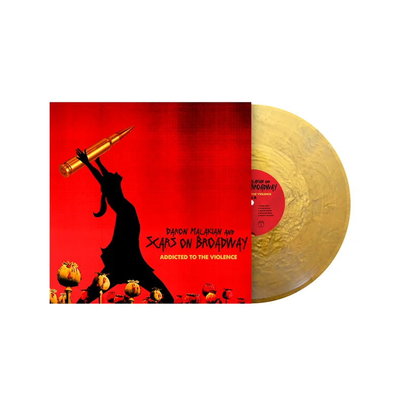 DARON MALAKIAN AND SCARS ON BROADWAY ADDICTED TO THE VIOLENCE LP - LTD. 300 - METALLIC GOLD