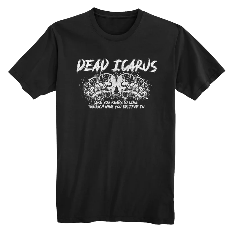 DEAD ICARUS READY TO LIVE BLACK T-SHIRT