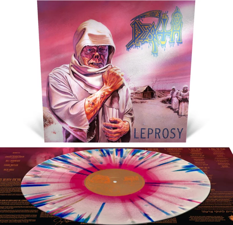 DEATH 'LEPROSY' LP - PINK/WHITE/BLUE/SPLATTER