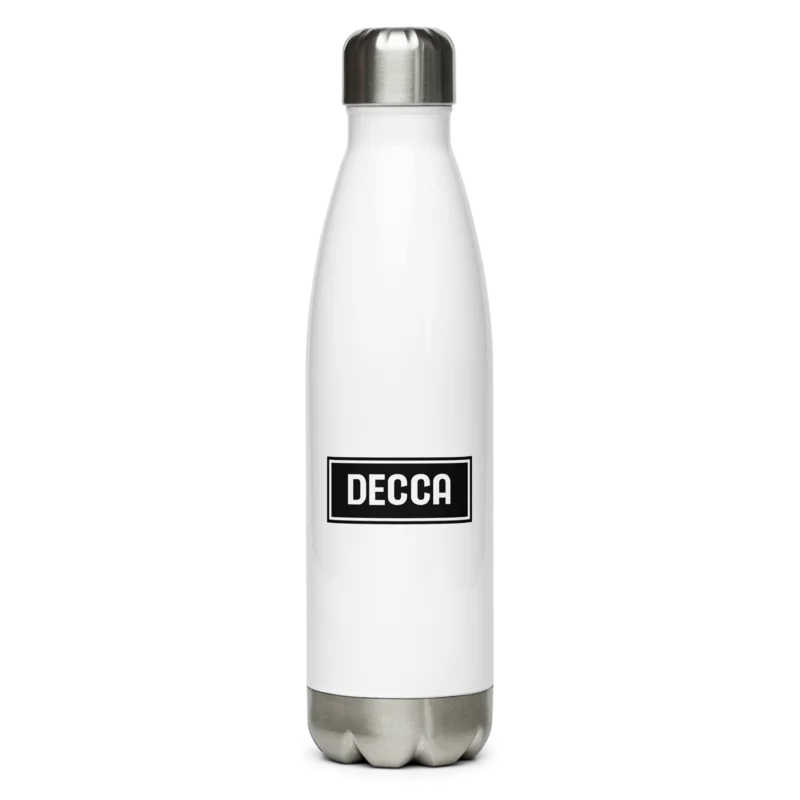 Decca Water Bottle in White