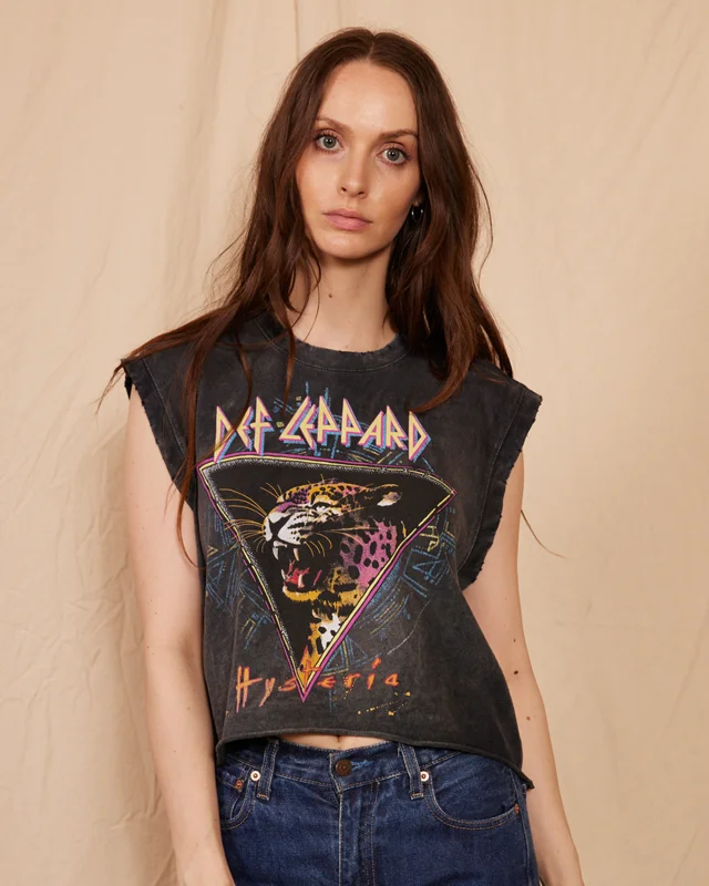 DEF LEPPARD - HYSTERIA TANK TOP Vintage Black