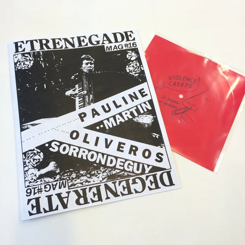 Degenerate #16 zine with Violence Creeps flexi
