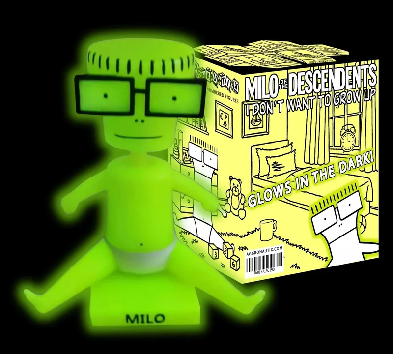 DESCENDENTS MILO 'I DON'T WANT TO GROW UP' GLOW IN THE DARK THROBBLEHEAD