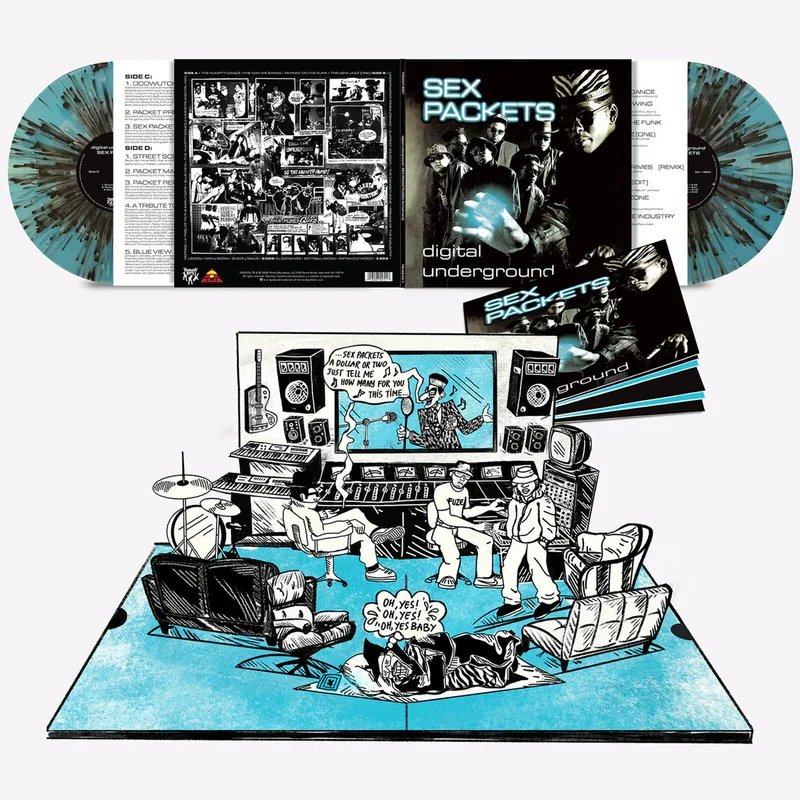 DIGITAL UNDERGROUND - SEX PACKETS - 35TH ANNIVERSARY POP-UP EDITION - BLUE & BLACK SPLATTER - 2-LP - VINYL LP