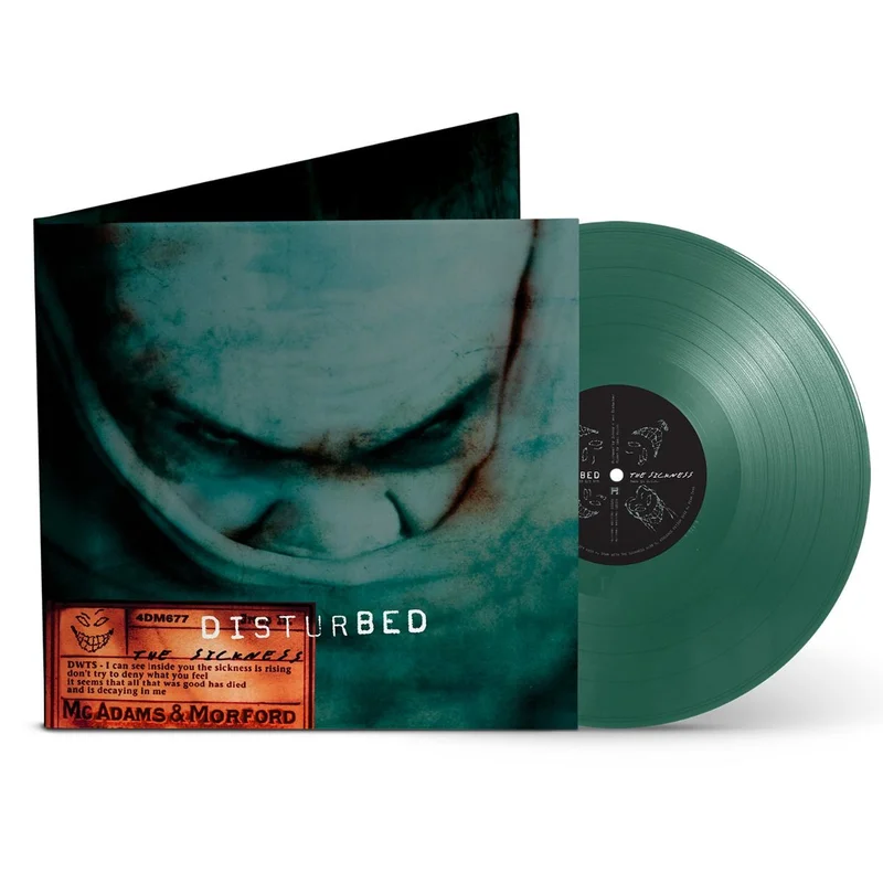 DISTURBED 'THE SICKNESS' 25TH ANNIVERSARY LP - GREEN