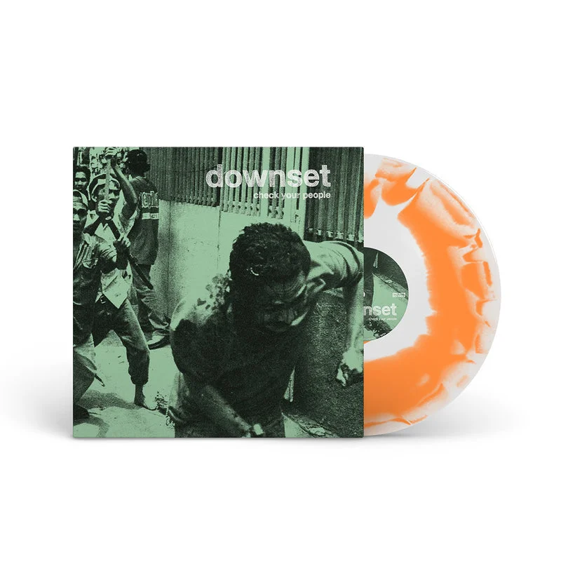 DOWNSET 'CHECK YOUR PEOPLE' LP - WHITE/ORANGE