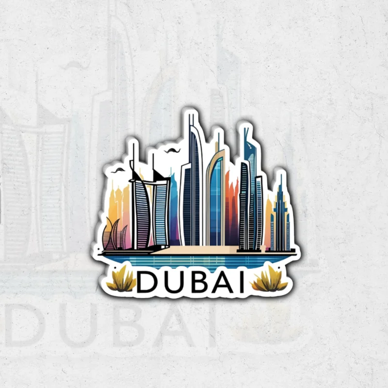 Dubai city UAE country (SK Exclusive)- glossy vinyl sticker