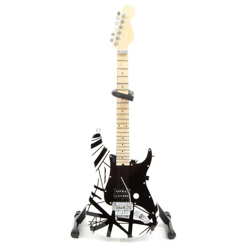 EDDIE VAN HALEN - BLACK & WHITE - MINI GUITAR