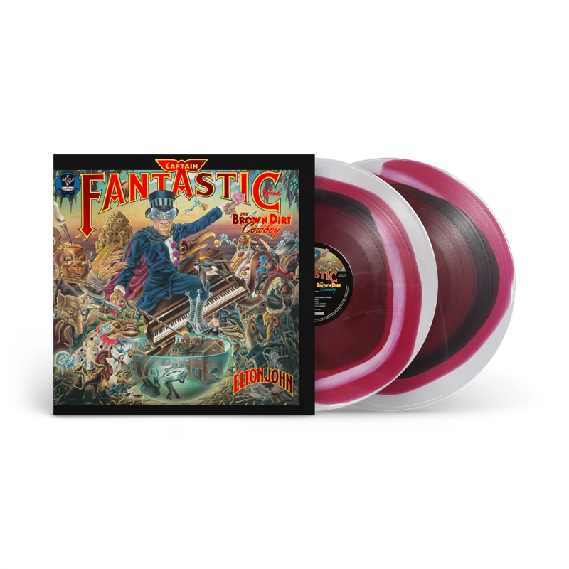 ELTON JOHN - CAPTAIN FANTASTIC AND THE BROWN DIRT COWBOY - 50TH ANNIVERSARY EDITION - RED & WHITE COLOR - 2-LP - VINYL LP