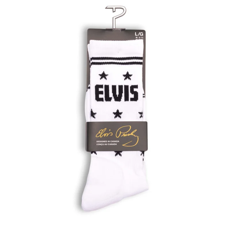 ELVIS PRESLEY - THE KING CREW SOCK BLACK