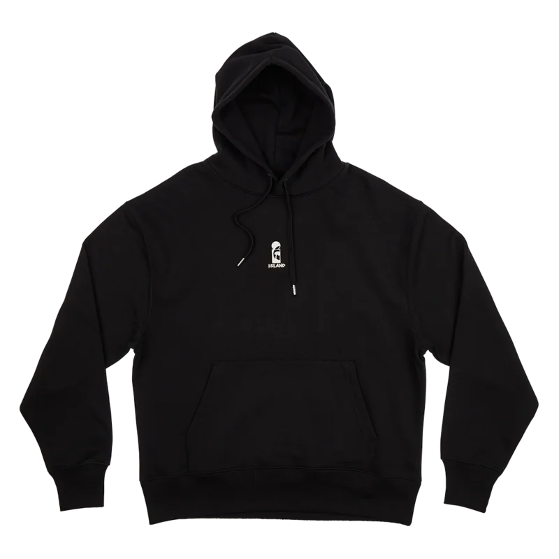 Embroidered Logo Black Hoodie