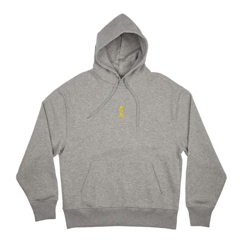 Embroidered Logo Grey Hoodie
