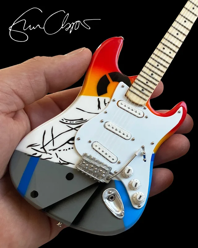 ERIC CLAPTON CRASH ONE "OVER THE RAINBOW" MINI GUITAR REPLICA - OFFICIALLY LICENSED FENDER