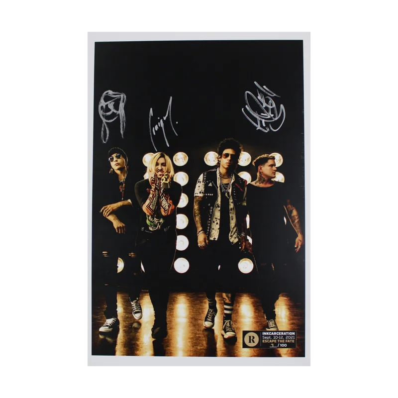 ESCAPE THE FATE X REVOLVER X INKCARCERATION - SIGNED FESTIVAL POSTER
