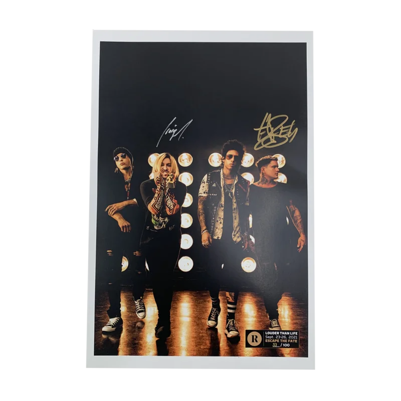 ESCAPE THE FATE X REVOLVER X LOUDER THAN LIFE - SIGNED FESTIVAL POSTER