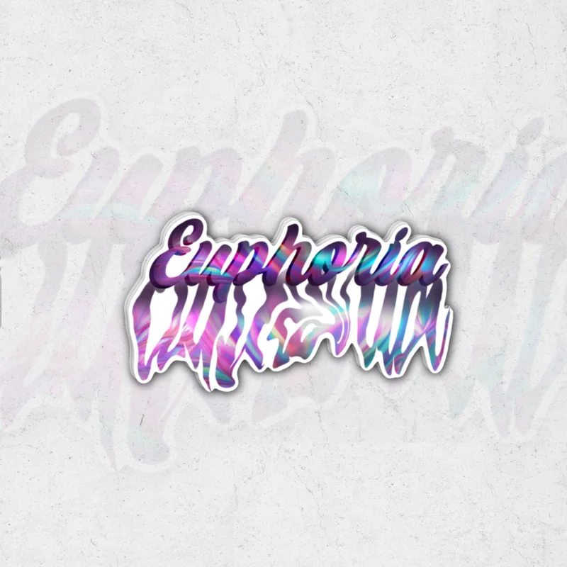 Euphoria (euphoria) -  holographic vinyl sticker