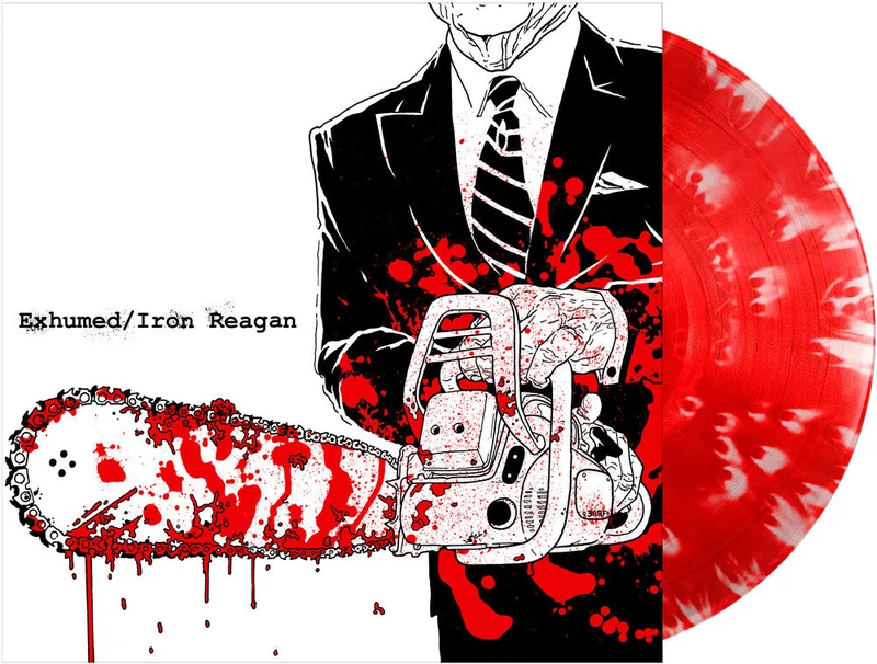 Exhumed / Iron Reagan: Split 12" (red/white vinyl) (PRE-ORDER)
