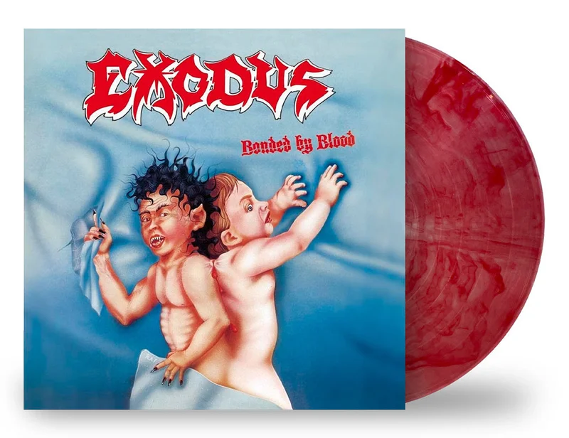 EXODUS BONDED BY BLOOD LP - LTD. 300 - LEAR/BLOOD RED SWIRL