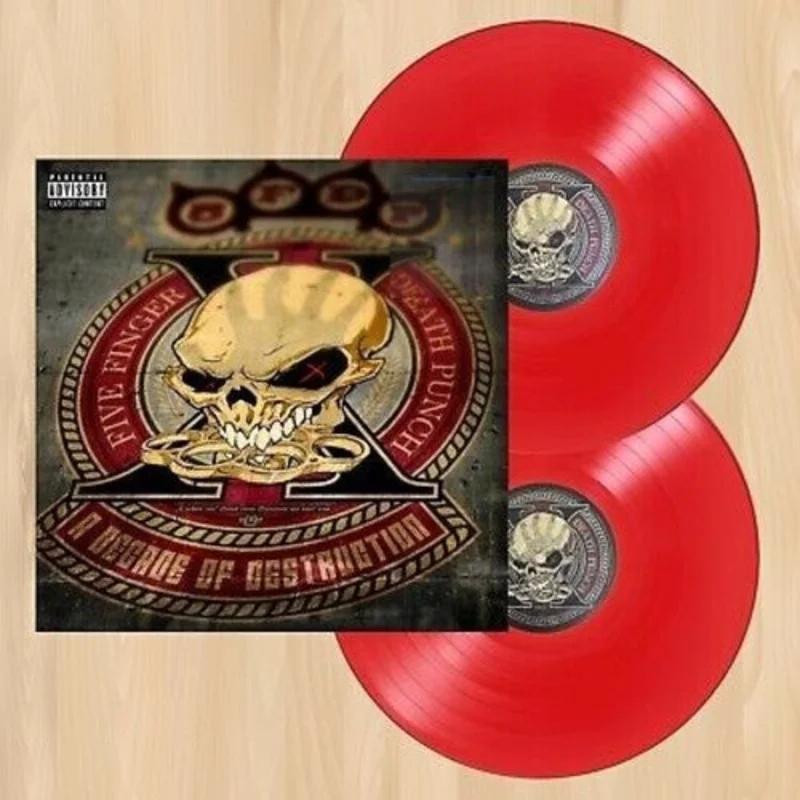 FIVE FINGER DEATH PUNCH 'A DECADE OF DESTRUCTION' 2LP - CRIMSON RED