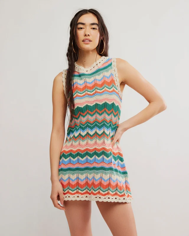 FREE PEOPLE - SANDY MAE KNIT MINI DRESS
