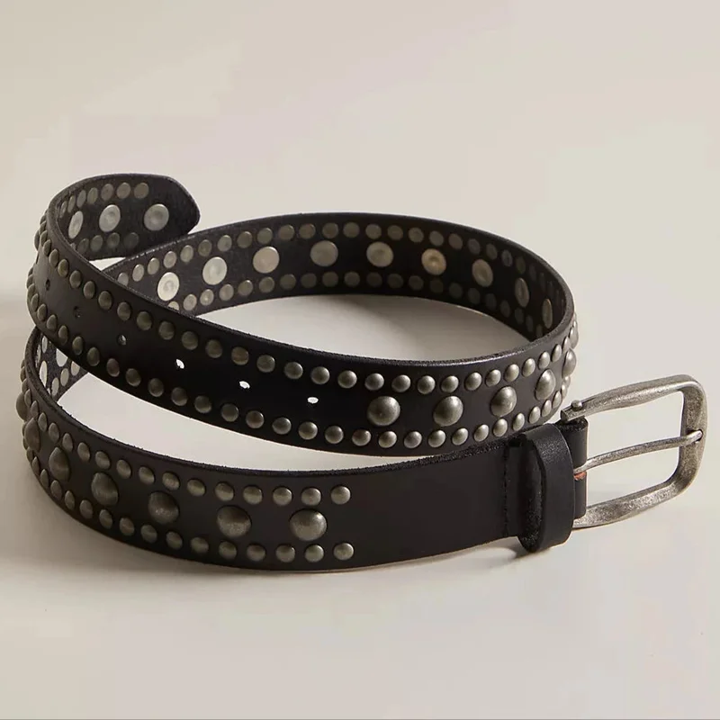 FREE PEOPLE - SOLA STUDDED BELT BLACK