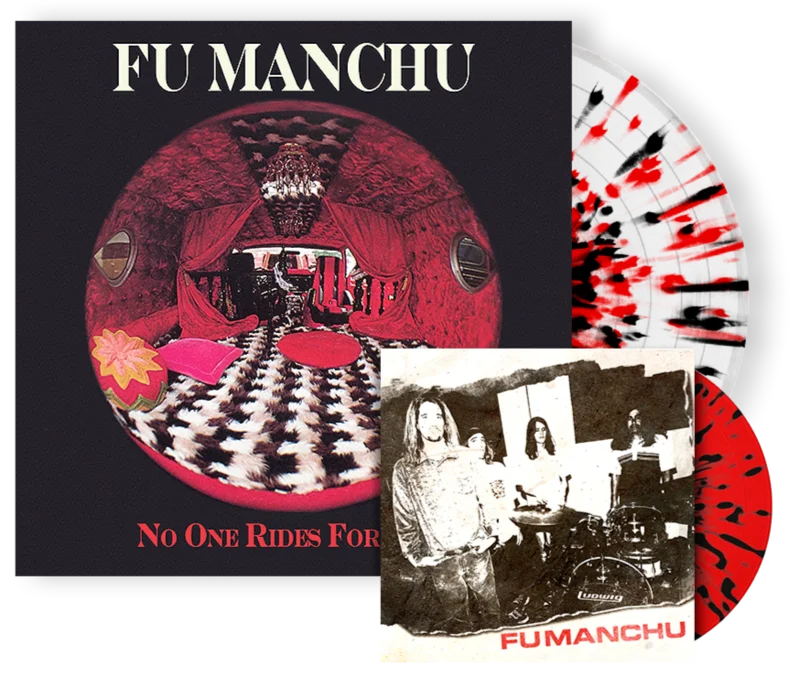 FU MANCHU NO ONE RIDES FOR FREE LP + 7" - LTD. 300 - RED/BLACK SPLATTER