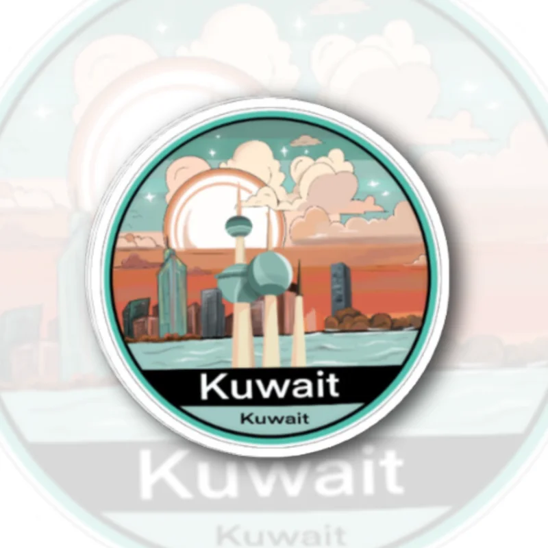 Futuristic Kuwait  ( ) SK exclusive - Glossy vinyl sticker