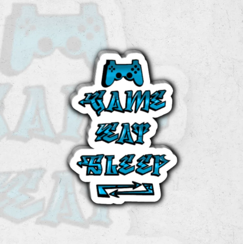 Game Eat Sleep (Sk Exclusive) - glossy vinyl sticker