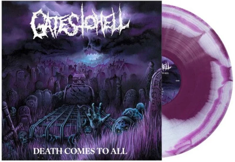 GATES TO HELL DEATH COMES TO ALL LP - PURPLE/WHITE/SWIRL
