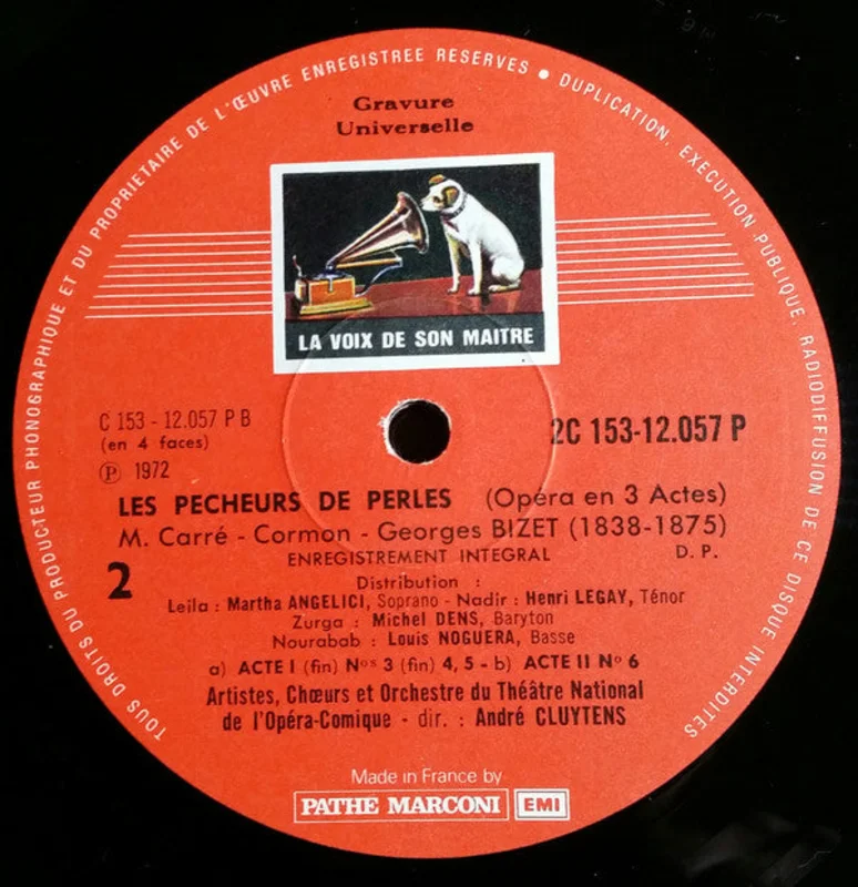 Georges Bizet: Les Pcheurs De Perles 12"