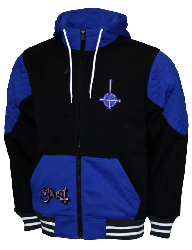 GHOST DOUBLE KNIT HOODIES black