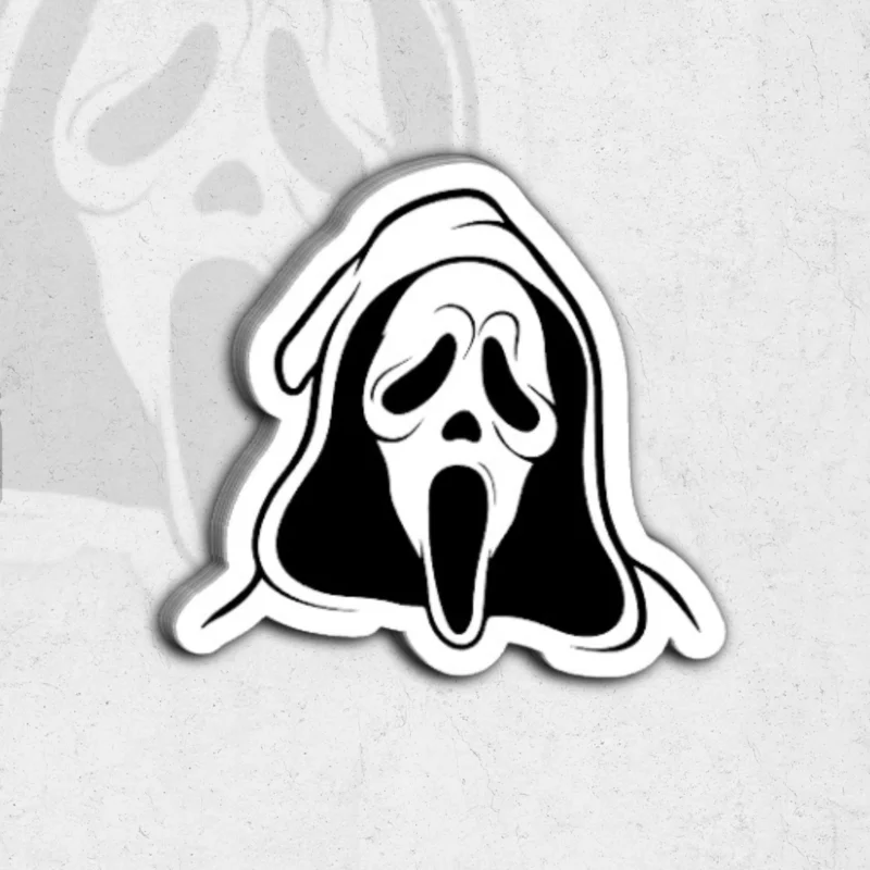 Ghost face (scream) - Glossy vinyl sticker