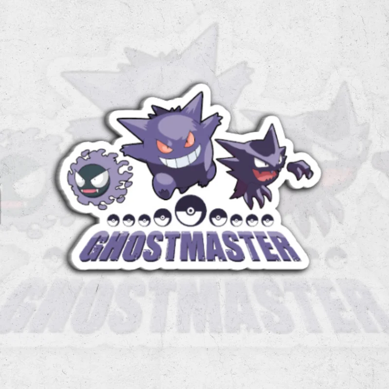 Ghost master (pokmon) - clear vinyl sticker