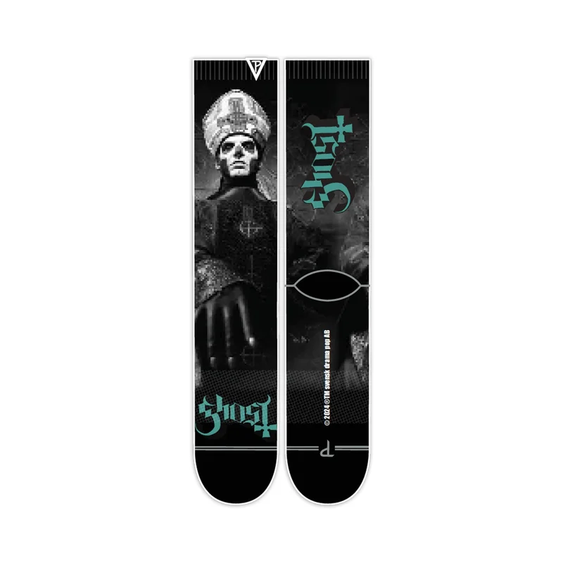 GHOST 'PAPA EMERITUS' TEAL LOGO DYE SUB SOCKS