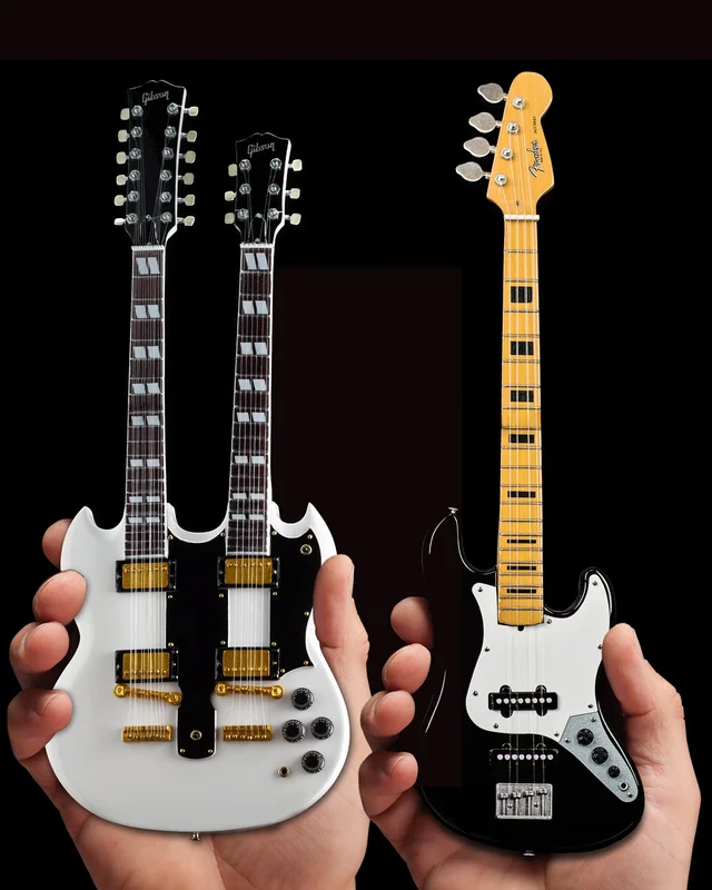 GIBSON - EDS-1275 DOUBLENECK & JAZZ BASS - SET OF 2 MINI GUITARS